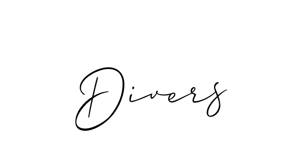 How to make Divers name signature. Use Allison_Script style for creating short signs online. This is the latest handwritten sign. Divers signature style 2 images and pictures png