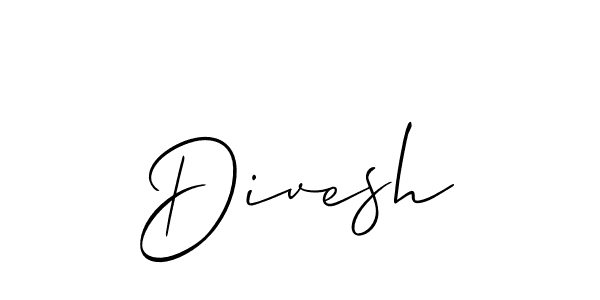 How to make Divesh signature? Allison_Script is a professional autograph style. Create handwritten signature for Divesh name. Divesh signature style 2 images and pictures png