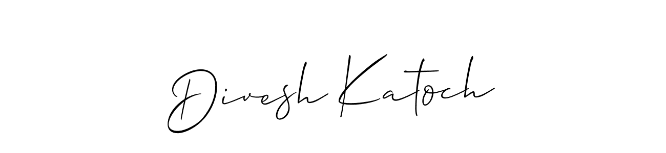 Design your own signature with our free online signature maker. With this signature software, you can create a handwritten (Allison_Script) signature for name Divesh Katoch. Divesh Katoch signature style 2 images and pictures png