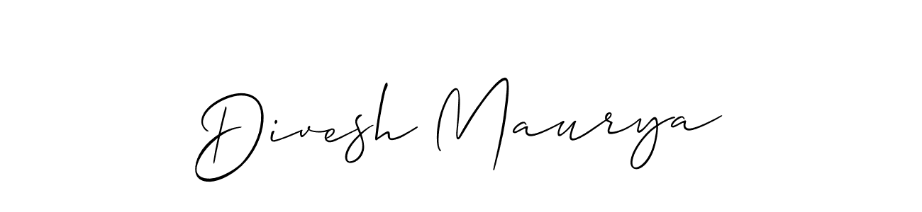 Divesh Maurya stylish signature style. Best Handwritten Sign (Allison_Script) for my name. Handwritten Signature Collection Ideas for my name Divesh Maurya. Divesh Maurya signature style 2 images and pictures png