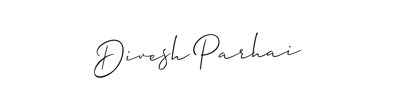 Make a short Divesh Parhai signature style. Manage your documents anywhere anytime using Allison_Script. Create and add eSignatures, submit forms, share and send files easily. Divesh Parhai signature style 2 images and pictures png