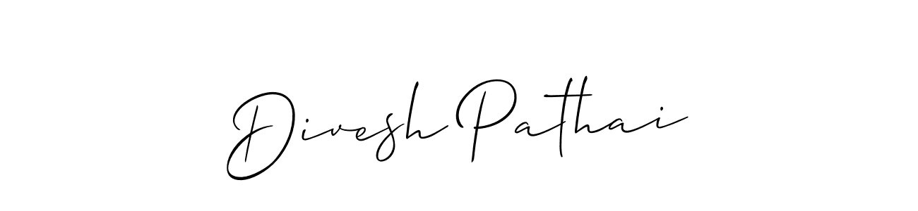 Allison_Script is a professional signature style that is perfect for those who want to add a touch of class to their signature. It is also a great choice for those who want to make their signature more unique. Get Divesh Pathai name to fancy signature for free. Divesh Pathai signature style 2 images and pictures png