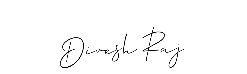 Also we have Divesh Raj name is the best signature style. Create professional handwritten signature collection using Allison_Script autograph style. Divesh Raj signature style 2 images and pictures png