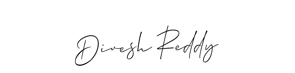 Divesh Reddy stylish signature style. Best Handwritten Sign (Allison_Script) for my name. Handwritten Signature Collection Ideas for my name Divesh Reddy. Divesh Reddy signature style 2 images and pictures png