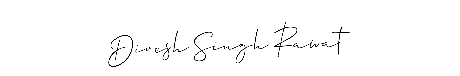 How to make Divesh Singh Rawat signature? Allison_Script is a professional autograph style. Create handwritten signature for Divesh Singh Rawat name. Divesh Singh Rawat signature style 2 images and pictures png