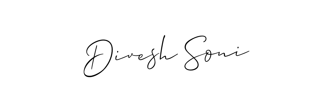 Design your own signature with our free online signature maker. With this signature software, you can create a handwritten (Allison_Script) signature for name Divesh Soni. Divesh Soni signature style 2 images and pictures png