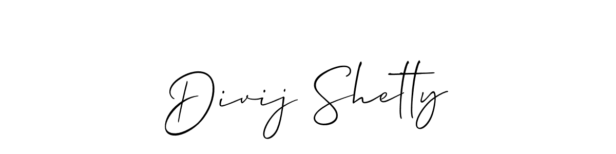 Divij Shetty stylish signature style. Best Handwritten Sign (Allison_Script) for my name. Handwritten Signature Collection Ideas for my name Divij Shetty. Divij Shetty signature style 2 images and pictures png