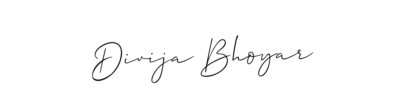 Also You can easily find your signature by using the search form. We will create Divija Bhoyar name handwritten signature images for you free of cost using Allison_Script sign style. Divija Bhoyar signature style 2 images and pictures png