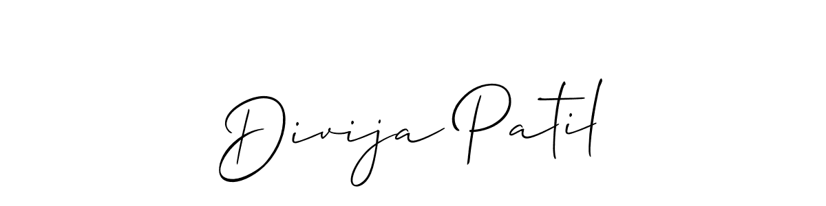 Make a beautiful signature design for name Divija Patil. Use this online signature maker to create a handwritten signature for free. Divija Patil signature style 2 images and pictures png