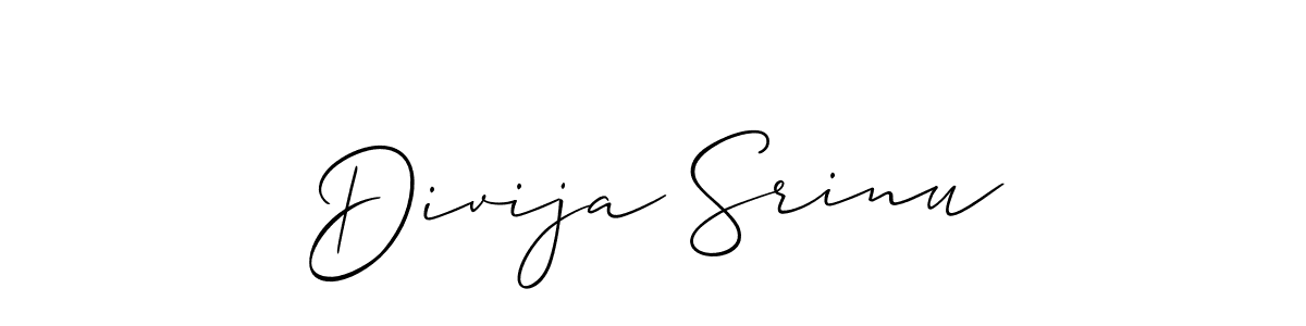 How to Draw Divija Srinu signature style? Allison_Script is a latest design signature styles for name Divija Srinu. Divija Srinu signature style 2 images and pictures png