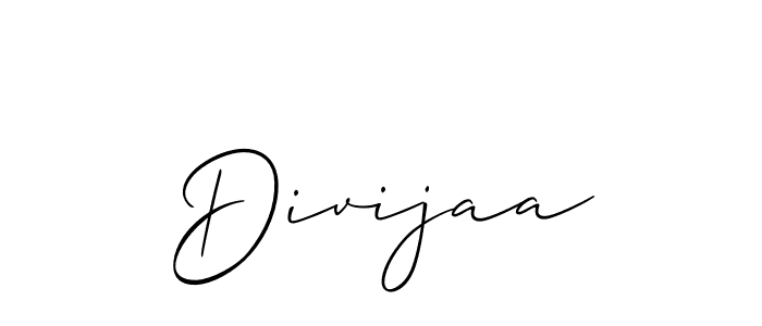 Design your own signature with our free online signature maker. With this signature software, you can create a handwritten (Allison_Script) signature for name Divijaa. Divijaa signature style 2 images and pictures png