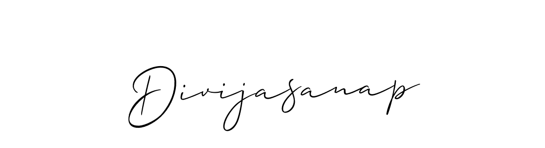 Also we have Divijasanap name is the best signature style. Create professional handwritten signature collection using Allison_Script autograph style. Divijasanap signature style 2 images and pictures png