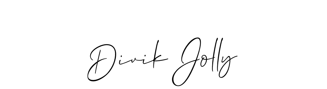 Design your own signature with our free online signature maker. With this signature software, you can create a handwritten (Allison_Script) signature for name Divik Jolly. Divik Jolly signature style 2 images and pictures png