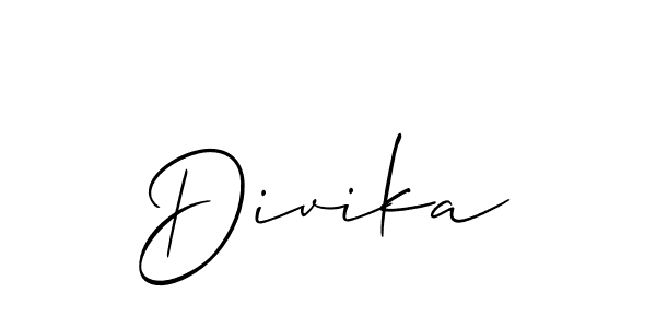 You should practise on your own different ways (Allison_Script) to write your name (Divika) in signature. don't let someone else do it for you. Divika signature style 2 images and pictures png