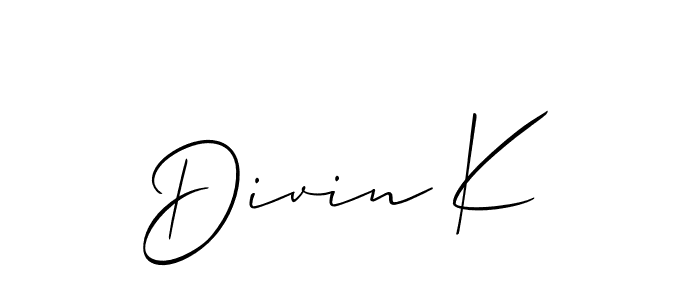 Make a beautiful signature design for name Divin K. Use this online signature maker to create a handwritten signature for free. Divin K signature style 2 images and pictures png