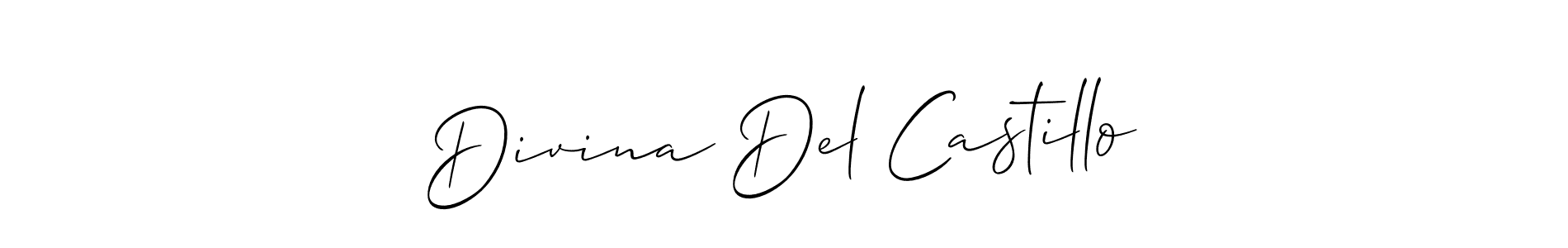 You can use this online signature creator to create a handwritten signature for the name Divina Del Castillo. This is the best online autograph maker. Divina Del Castillo signature style 2 images and pictures png