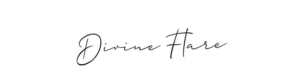 Make a beautiful signature design for name Divine Flare. With this signature (Allison_Script) style, you can create a handwritten signature for free. Divine Flare signature style 2 images and pictures png
