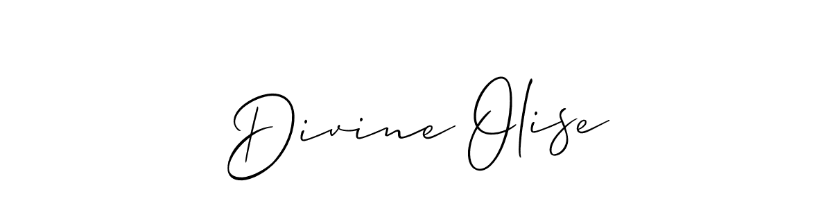 How to Draw Divine Olise signature style? Allison_Script is a latest design signature styles for name Divine Olise. Divine Olise signature style 2 images and pictures png