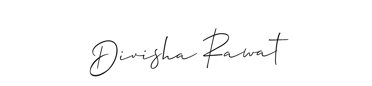 You should practise on your own different ways (Allison_Script) to write your name (Divisha Rawat) in signature. don't let someone else do it for you. Divisha Rawat signature style 2 images and pictures png