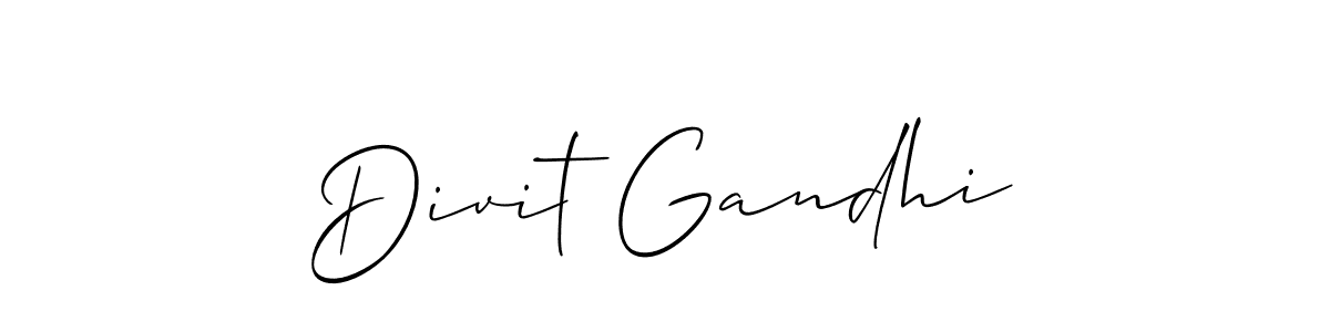 Similarly Allison_Script is the best handwritten signature design. Signature creator online .You can use it as an online autograph creator for name Divit Gandhi. Divit Gandhi signature style 2 images and pictures png