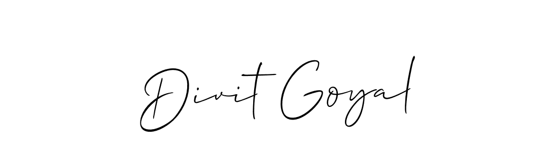 Similarly Allison_Script is the best handwritten signature design. Signature creator online .You can use it as an online autograph creator for name Divit Goyal. Divit Goyal signature style 2 images and pictures png