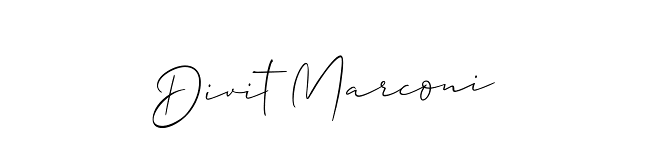 Best and Professional Signature Style for Divit Marconi. Allison_Script Best Signature Style Collection. Divit Marconi signature style 2 images and pictures png
