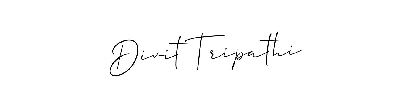 How to make Divit Tripathi signature? Allison_Script is a professional autograph style. Create handwritten signature for Divit Tripathi name. Divit Tripathi signature style 2 images and pictures png