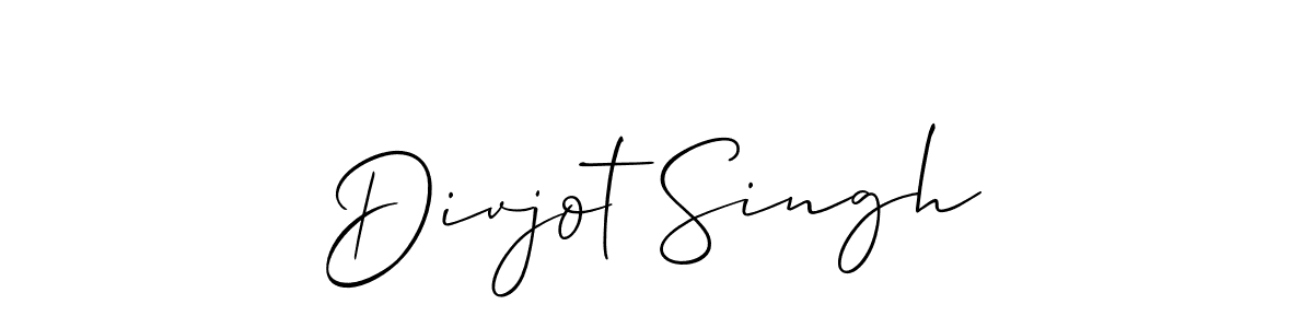 Use a signature maker to create a handwritten signature online. With this signature software, you can design (Allison_Script) your own signature for name Divjot Singh. Divjot Singh signature style 2 images and pictures png