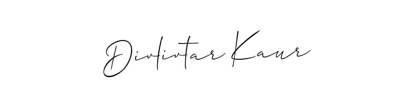 Best and Professional Signature Style for Divlivtar Kaur. Allison_Script Best Signature Style Collection. Divlivtar Kaur signature style 2 images and pictures png