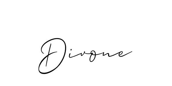 How to make Divone name signature. Use Allison_Script style for creating short signs online. This is the latest handwritten sign. Divone signature style 2 images and pictures png