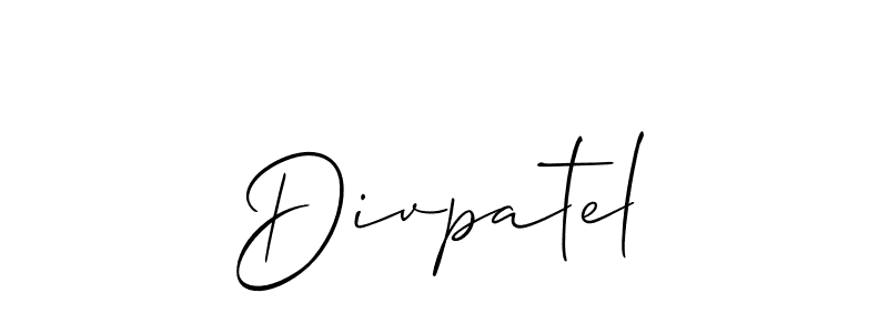 Similarly Allison_Script is the best handwritten signature design. Signature creator online .You can use it as an online autograph creator for name Divpatel. Divpatel signature style 2 images and pictures png