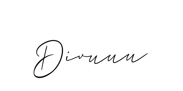It looks lik you need a new signature style for name Divuuu. Design unique handwritten (Allison_Script) signature with our free signature maker in just a few clicks. Divuuu signature style 2 images and pictures png