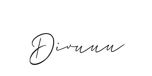 It looks lik you need a new signature style for name Divuuu. Design unique handwritten (Allison_Script) signature with our free signature maker in just a few clicks. Divuuu signature style 2 images and pictures png