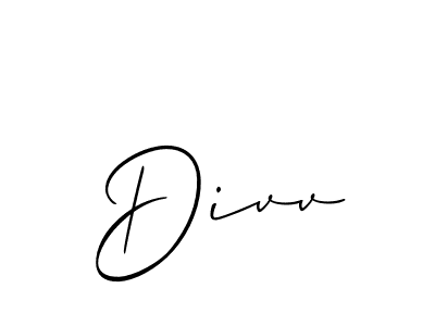 if you are searching for the best signature style for your name Divv. so please give up your signature search. here we have designed multiple signature styles  using Allison_Script. Divv signature style 2 images and pictures png