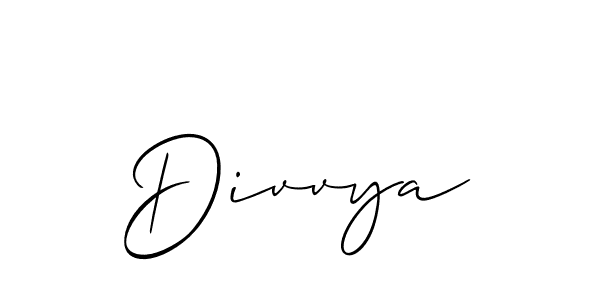 The best way (Allison_Script) to make a short signature is to pick only two or three words in your name. The name Divvya include a total of six letters. For converting this name. Divvya signature style 2 images and pictures png