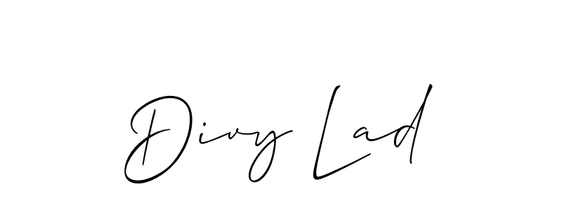 How to Draw Divy Lad signature style? Allison_Script is a latest design signature styles for name Divy Lad. Divy Lad signature style 2 images and pictures png