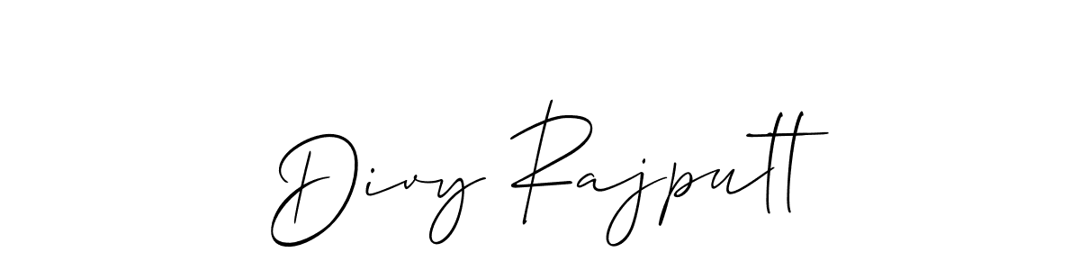 if you are searching for the best signature style for your name Divy Rajputt. so please give up your signature search. here we have designed multiple signature styles  using Allison_Script. Divy Rajputt signature style 2 images and pictures png