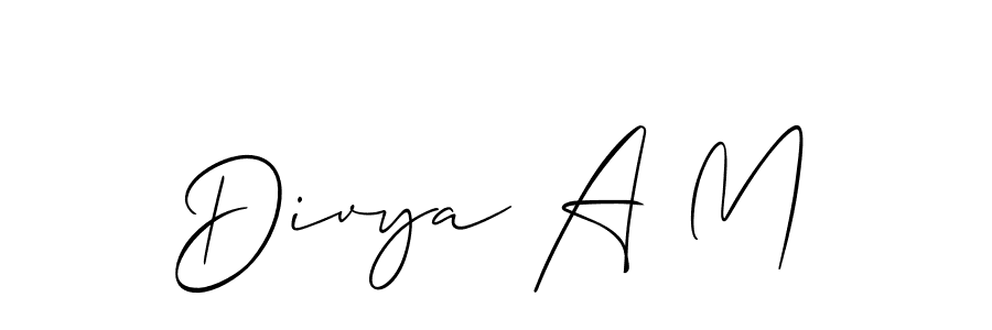 Best and Professional Signature Style for Divya A M. Allison_Script Best Signature Style Collection. Divya A M signature style 2 images and pictures png