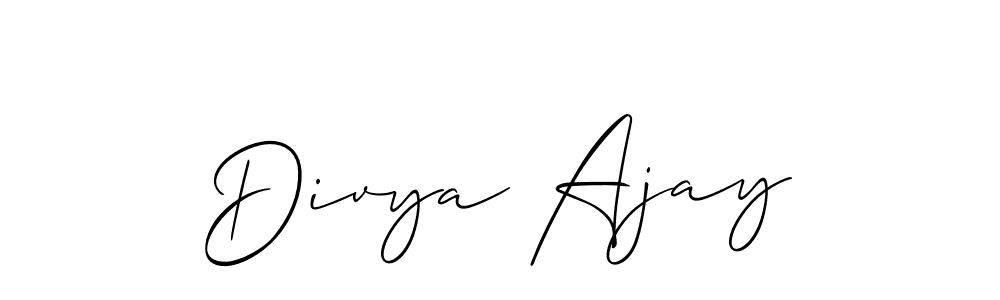 Similarly Allison_Script is the best handwritten signature design. Signature creator online .You can use it as an online autograph creator for name Divya Ajay. Divya Ajay signature style 2 images and pictures png