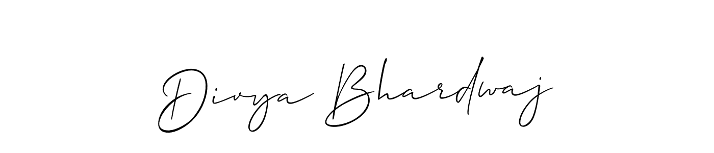 You should practise on your own different ways (Allison_Script) to write your name (Divya Bhardwaj) in signature. don't let someone else do it for you. Divya Bhardwaj signature style 2 images and pictures png