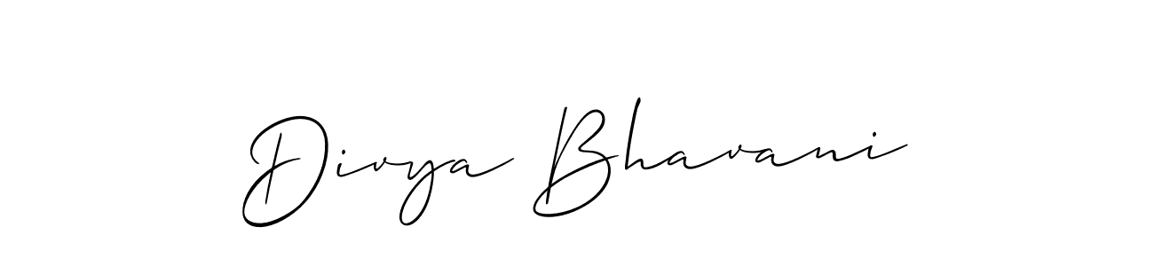 Make a beautiful signature design for name Divya Bhavani. With this signature (Allison_Script) style, you can create a handwritten signature for free. Divya Bhavani signature style 2 images and pictures png