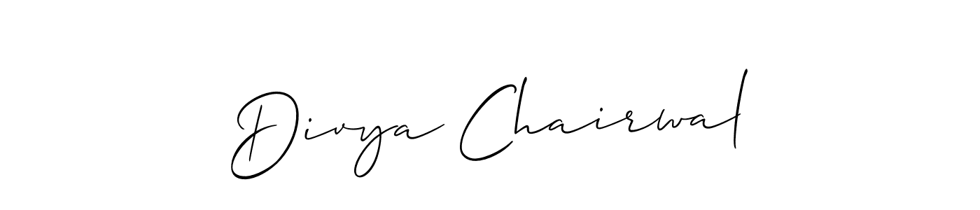 You should practise on your own different ways (Allison_Script) to write your name (Divya Chairwal) in signature. don't let someone else do it for you. Divya Chairwal signature style 2 images and pictures png