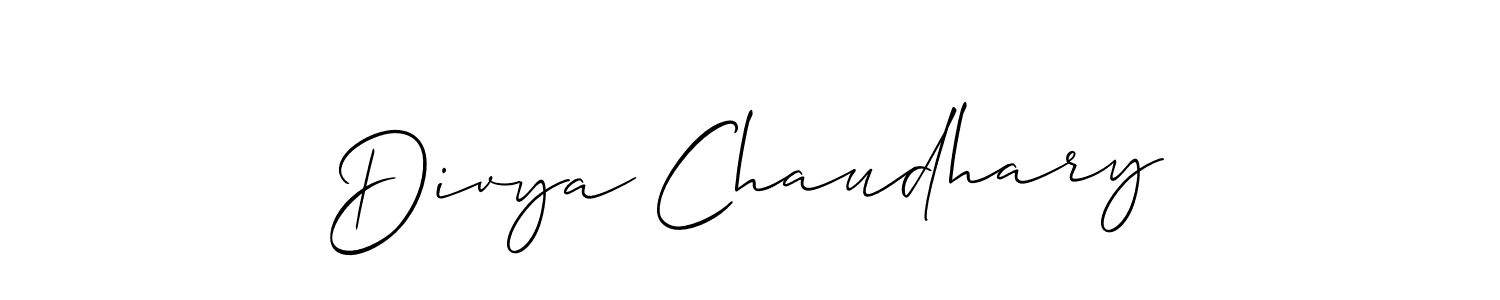How to Draw Divya Chaudhary signature style? Allison_Script is a latest design signature styles for name Divya Chaudhary. Divya Chaudhary signature style 2 images and pictures png