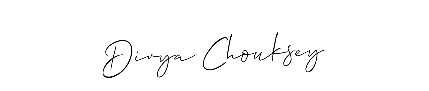 Best and Professional Signature Style for Divya Chouksey. Allison_Script Best Signature Style Collection. Divya Chouksey signature style 2 images and pictures png