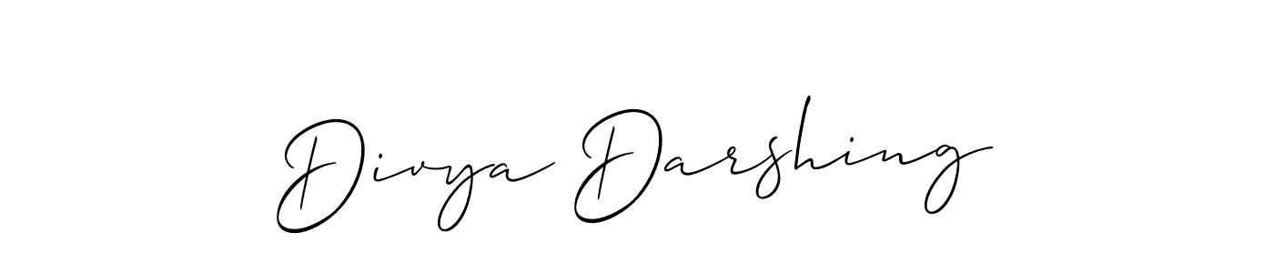 How to make Divya Darshing name signature. Use Allison_Script style for creating short signs online. This is the latest handwritten sign. Divya Darshing signature style 2 images and pictures png