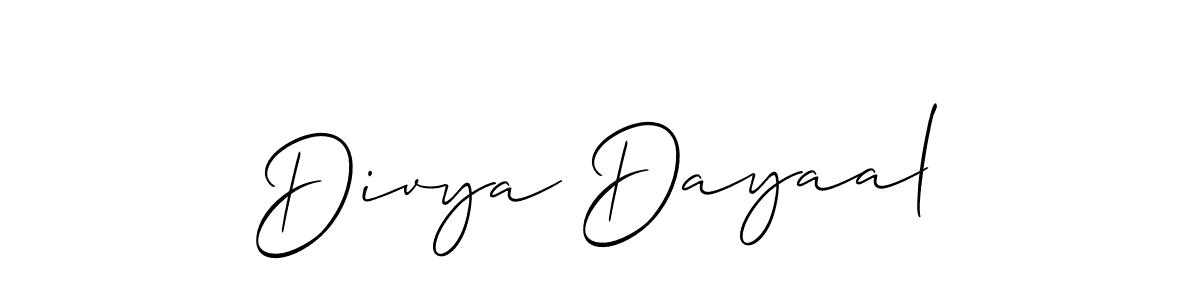 Once you've used our free online signature maker to create your best signature Allison_Script style, it's time to enjoy all of the benefits that Divya Dayaal name signing documents. Divya Dayaal signature style 2 images and pictures png