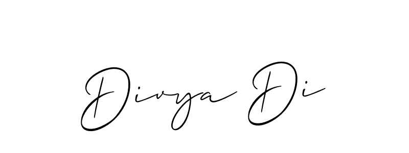 Best and Professional Signature Style for Divya Di. Allison_Script Best Signature Style Collection. Divya Di signature style 2 images and pictures png