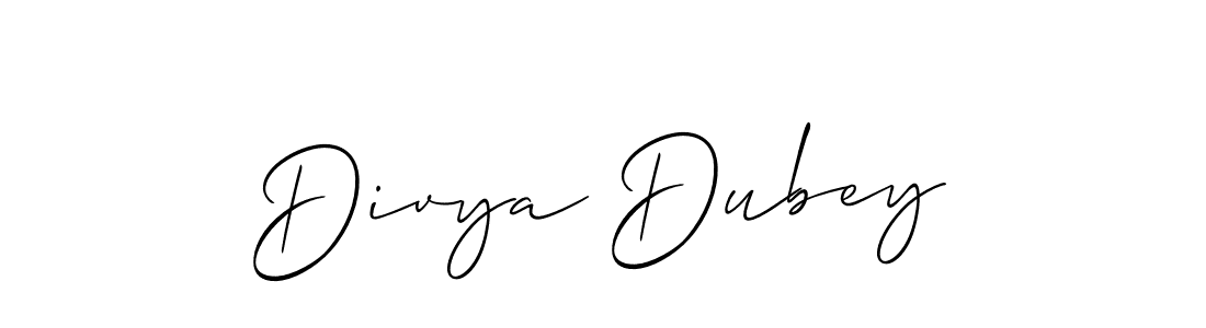 It looks lik you need a new signature style for name Divya Dubey. Design unique handwritten (Allison_Script) signature with our free signature maker in just a few clicks. Divya Dubey signature style 2 images and pictures png