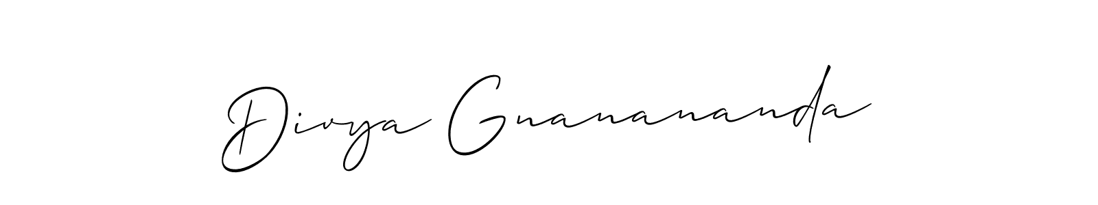 The best way (Allison_Script) to make a short signature is to pick only two or three words in your name. The name Divya Gnanananda include a total of six letters. For converting this name. Divya Gnanananda signature style 2 images and pictures png