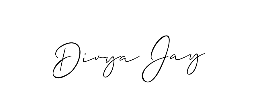 Similarly Allison_Script is the best handwritten signature design. Signature creator online .You can use it as an online autograph creator for name Divya Jay. Divya Jay signature style 2 images and pictures png